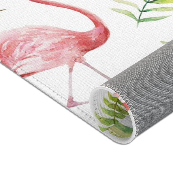 Florida Tropical Flamingo Beach Area Rugs 3 Sizes Durable