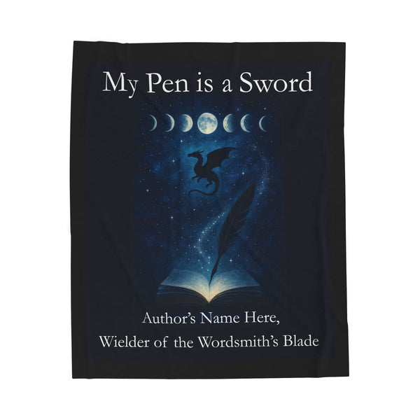 Book cover with dragon, feather, and moon phases design on a dark background