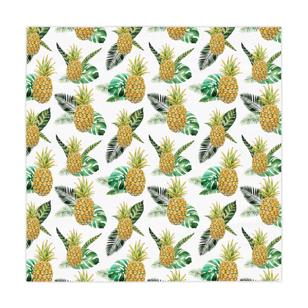 Pineapple Fern Leaves Tropical Pattern Tablecloth Décor