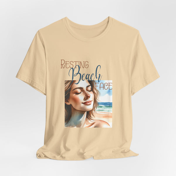 Resting Beach Face T-Shirt Beach Life Wear for Women