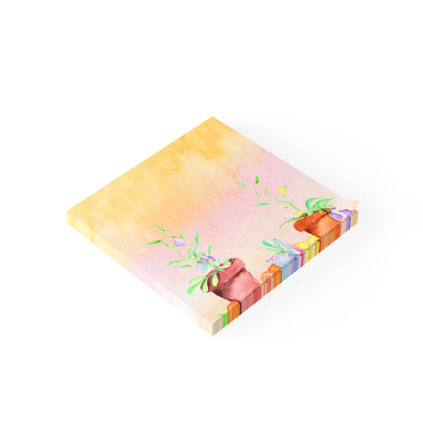 Watercolor Flower Pot for Gardener Post-it® Note Pads Reminders