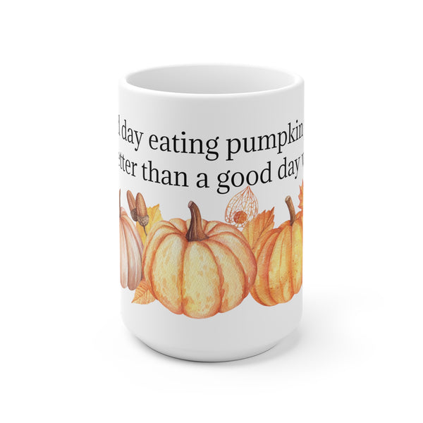Pumpkin Pie Coffee Mug 2-Sizes 11oz/15oz Dishwasher Microwave Safe