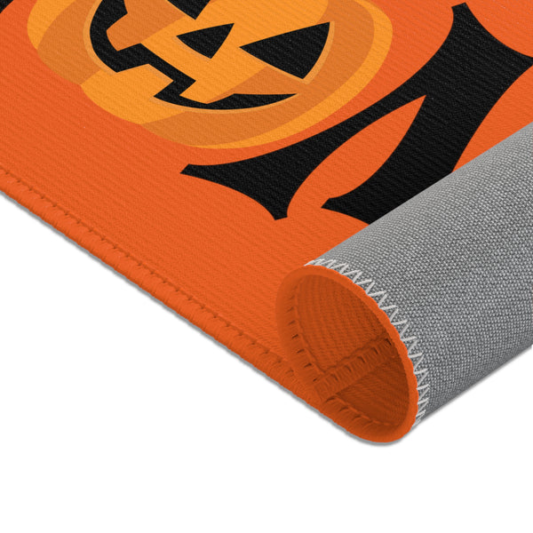 Bat Pumpkin Welcome Halloween Area Rug Home Décor Durable Colorful