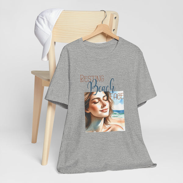 Resting Beach Face T-Shirt Beach Life Wear for Women