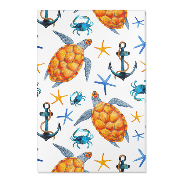 Sea Turtles Ocean Beach House Area Rugs 3-sizes Durable Home Décor