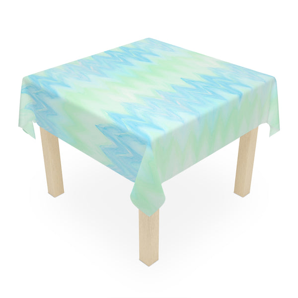 Blue Green Waves Tablecloth Décor Everyday Home Kitchen Living
