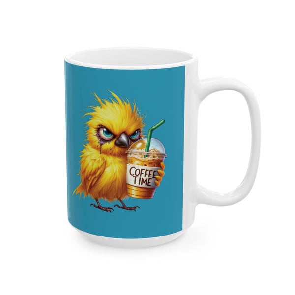 Grumpy Bird Coffee Mug - Funny Bird Ceramic Cup, Cute Gift Coffee Lovers