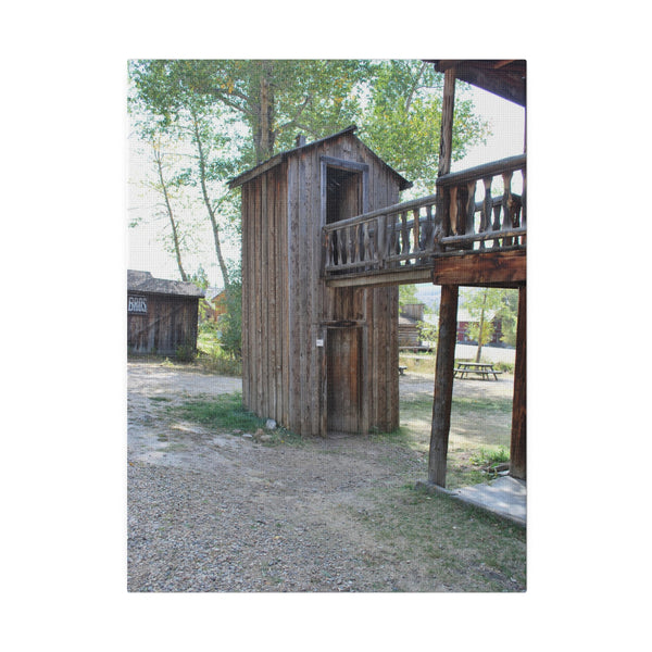 Double Decker Outhouse Ghost Town Montana Old West Art Canvas Print 4 Sizes