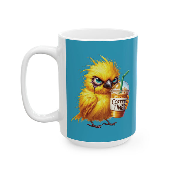 Grumpy Bird Coffee Mug - Funny Bird Ceramic Cup, Cute Gift Coffee Lovers
