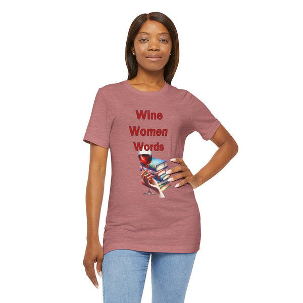 Book Club T-shirt Wine Women Words