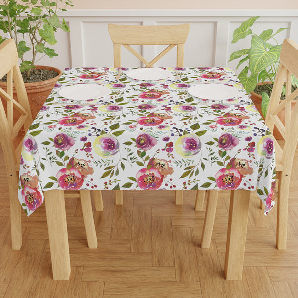 Pink Roses Flower Pattern Tablecloth Décor