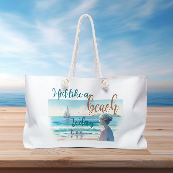 Feel Like a Beach Today Weekender Bag, Tote Bag for Women, Beach Bag, Weekend Getaway Bags