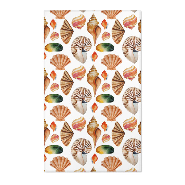 Beach Seashells Tropical Area Rugs 3 Sizes Durable Home Decor