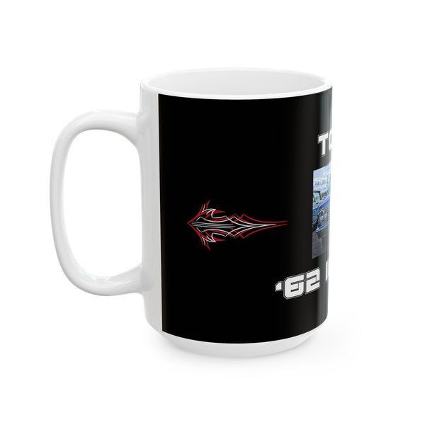 Gifts for Gearhead Personalized Custom Black Coffee Mug Car Photo Name Pinstripe