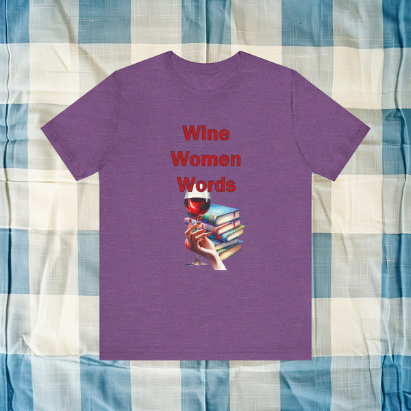 Book Club T-shirt Wine Women Words
