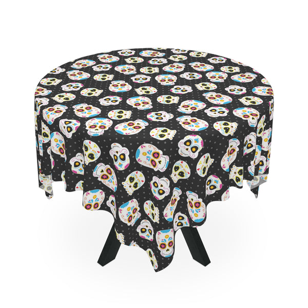 Black Sugarskull Tablecloth Décor Day of the Dead Party Table Covering