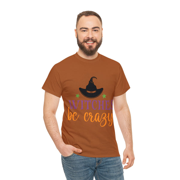 Witches be Crazy Halloween Unisex Heavy Cotton Tee 3 colors