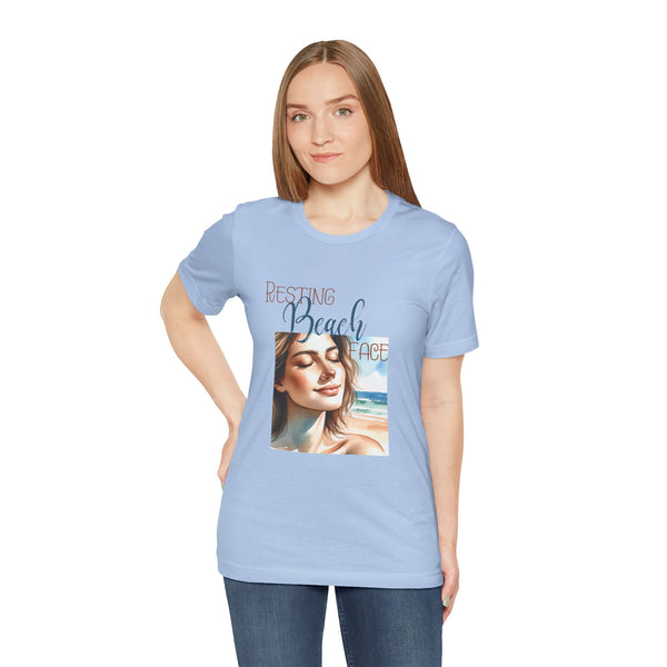 Resting Beach Face T-Shirt Beach Life Wear for Women