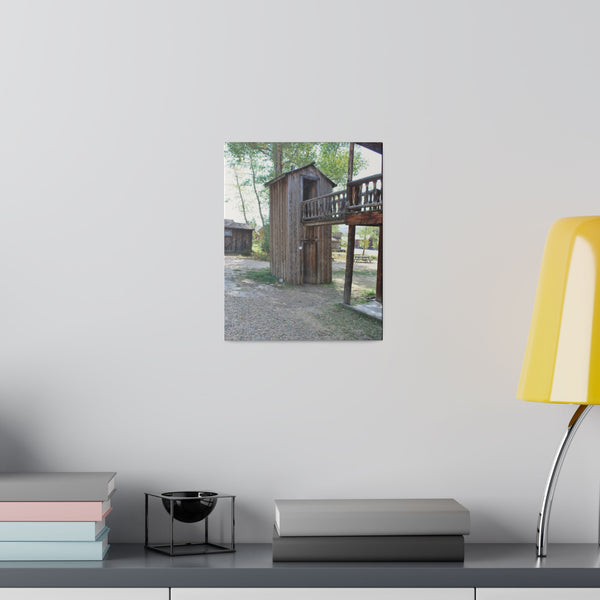 Double Decker Outhouse Ghost Town Montana Old West Art Canvas Print 4 Sizes