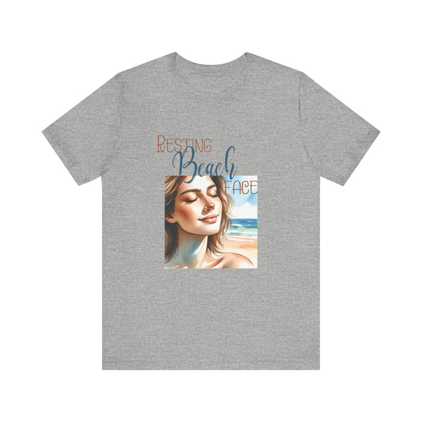 Resting Beach Face T-Shirt Beach Life Wear for Women