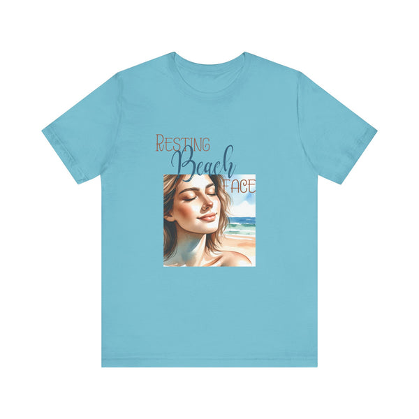 Resting Beach Face T-Shirt Beach Life Wear for Women
