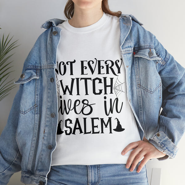 Not Every Witch Lives in Salem Halloween Unisex Heavy Cotton Tee 3 colors