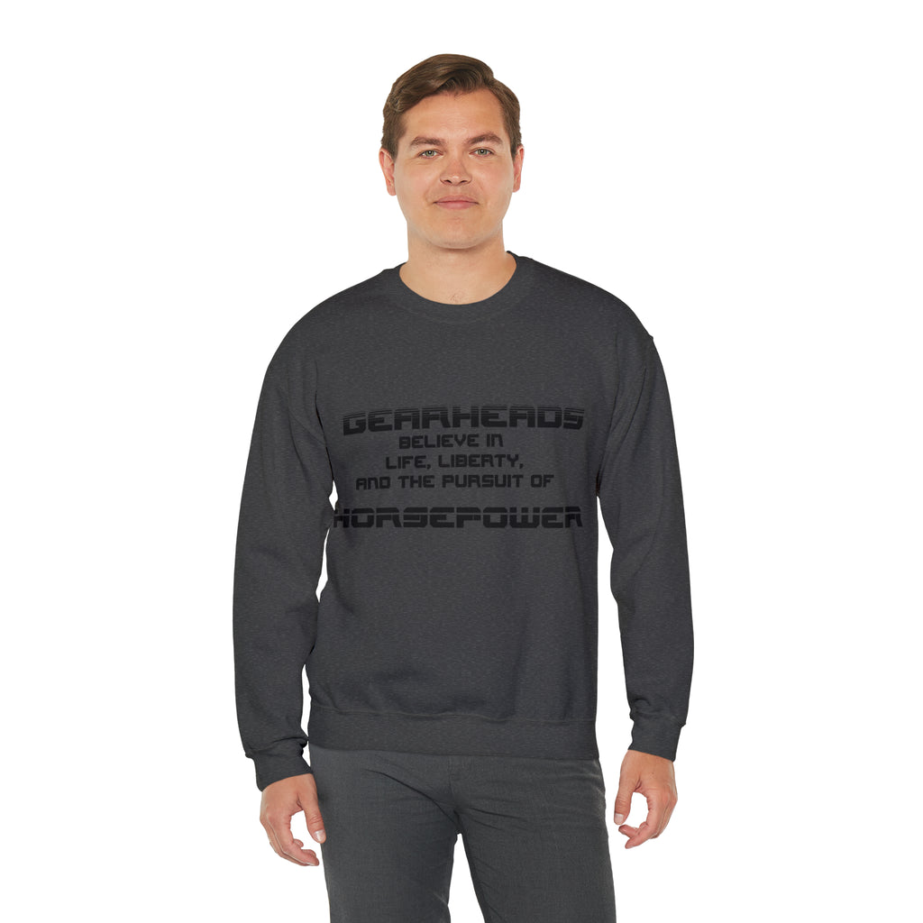 Gift for Gearheads Pursuit of Horsepower Unisex Heavy Blend™ Crewneck Sweatshirt