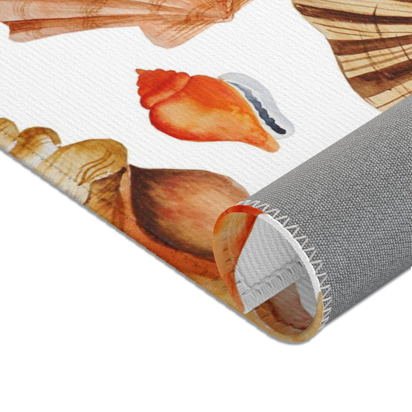 Beach Seashells Tropical Area Rugs 3 Sizes Durable Home Decor