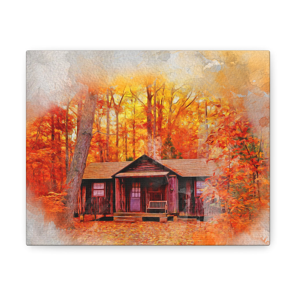 Cabin Lover Watercolor Style Art Canvas Gallery Wraps