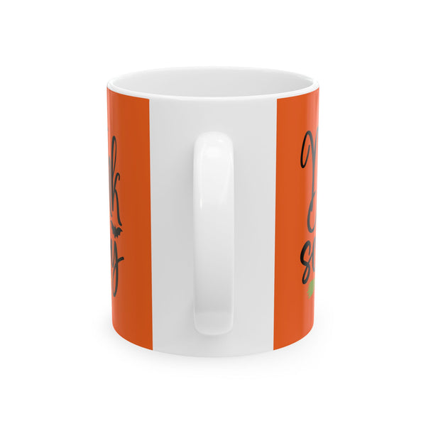 Eat Drink Be Scary Halloween Orange Ceramic Coffee Mug