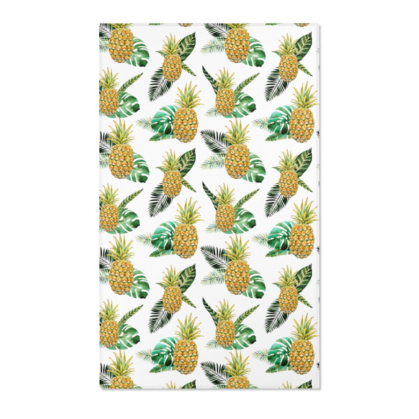 Welcome Pineapple Tropical Beach Area Rugs 3 Sizes Durable Home Décor