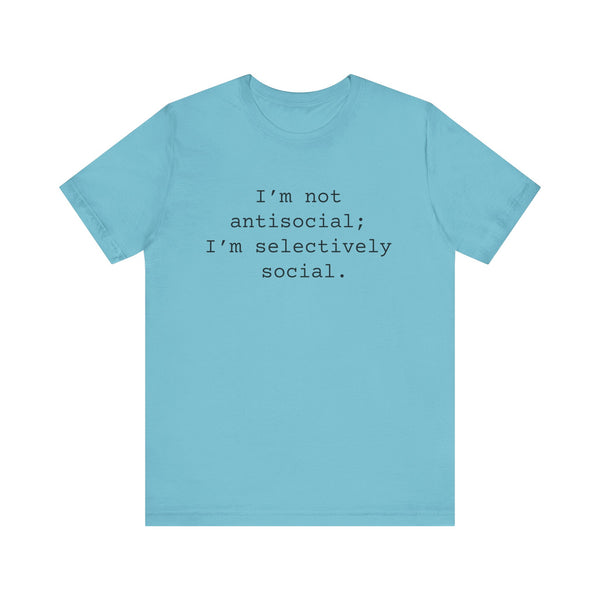 Antisocial Women's Sarcastic T-shirt, Funny Sarcastic T shirts, Sarcastic Shirts, Funny Tshirts for Her
