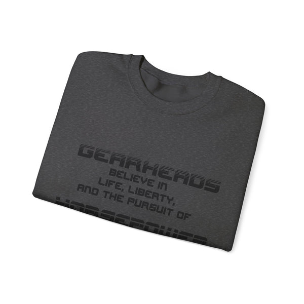 Gift for Gearheads Pursuit of Horsepower Unisex Heavy Blend™ Crewneck Sweatshirt