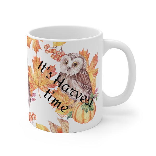 Celebrate Autumn: Owl Harvest Time Coffee Mug