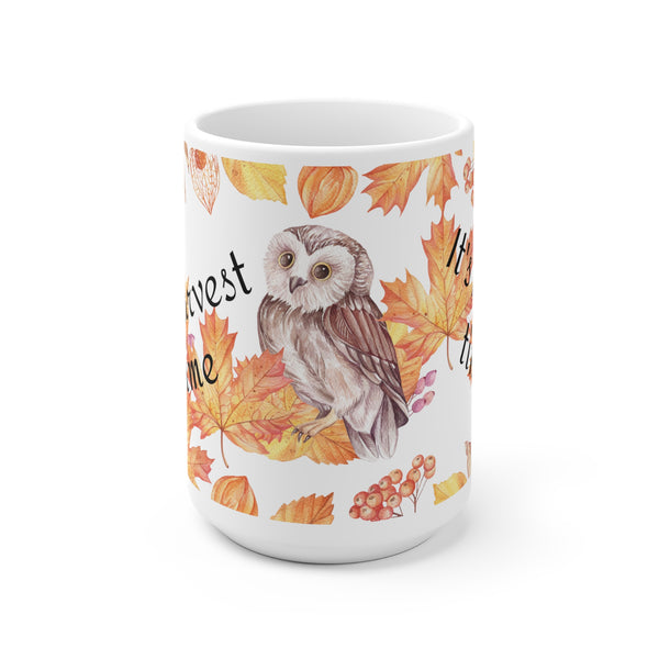Celebrate Autumn: Owl Harvest Time Coffee Mug