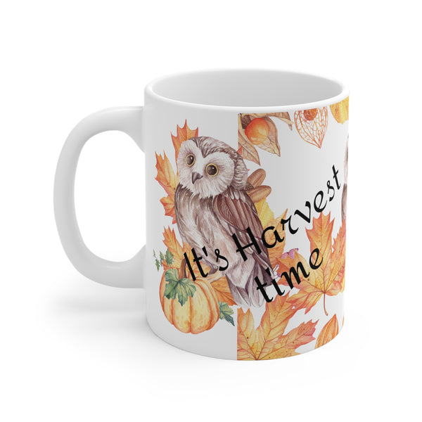 Celebrate Autumn: Owl Harvest Time Coffee Mug