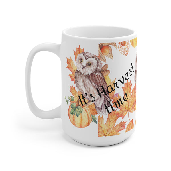 Celebrate Autumn: Owl Harvest Time Coffee Mug