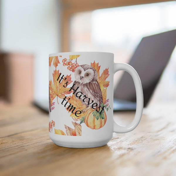 Celebrate Autumn: Owl Harvest Time Coffee Mug