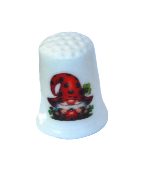 Ladybug gnome collectible thimble