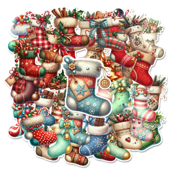 Christmas stockings stickers