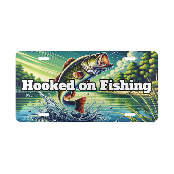 Fishing Custom Front License Plates for Cars and Trucks Hooked on Fishing