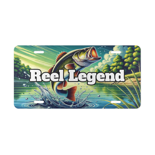 Fishing Custom Front License Plates for Cars and Trucks Reel legend