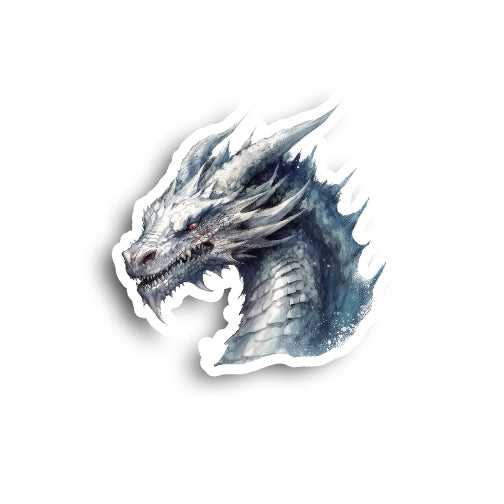 Illustration of a dragon's head on a white background