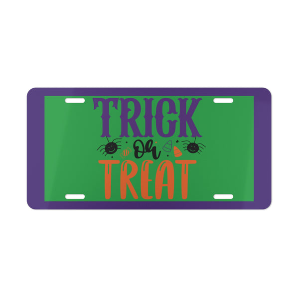 Halloween Front Custom License Plate Trick or Treat