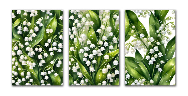 6 Handmade Lily of the Valley – Blank Inside – Folded 4x6 Every Occasion Cards with White Envelopes