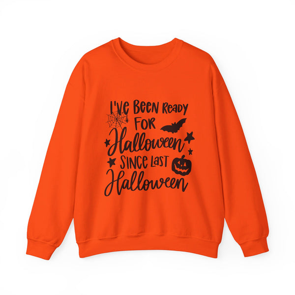 Orange Womens Halloween Sweatshirt - ready for Halloween