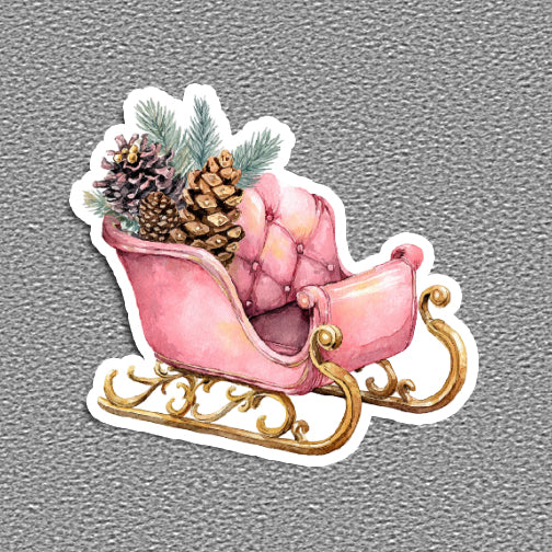 Pink Christmas stickers