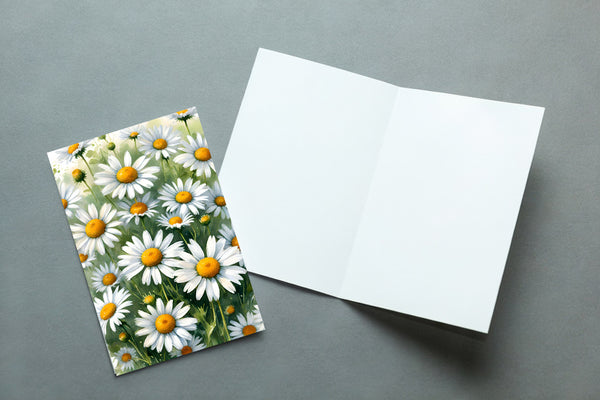 6 Handmade Shasta Daisies – Blank Inside – Folded 4x6 Every Occasion Cards with White Envelopes