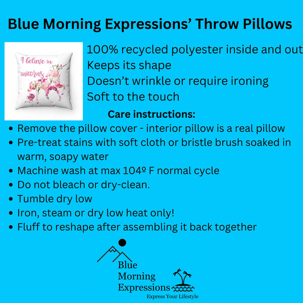 Throw Pillow Care Instructions