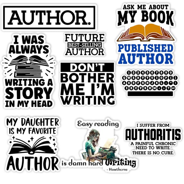 Handmade stickers for writers